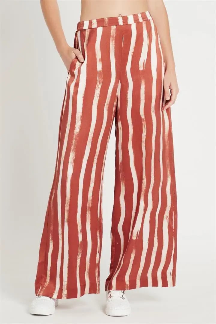Sass & Bide Earn Your Stripes Wide Leg Pants Print Size 10 photo 2