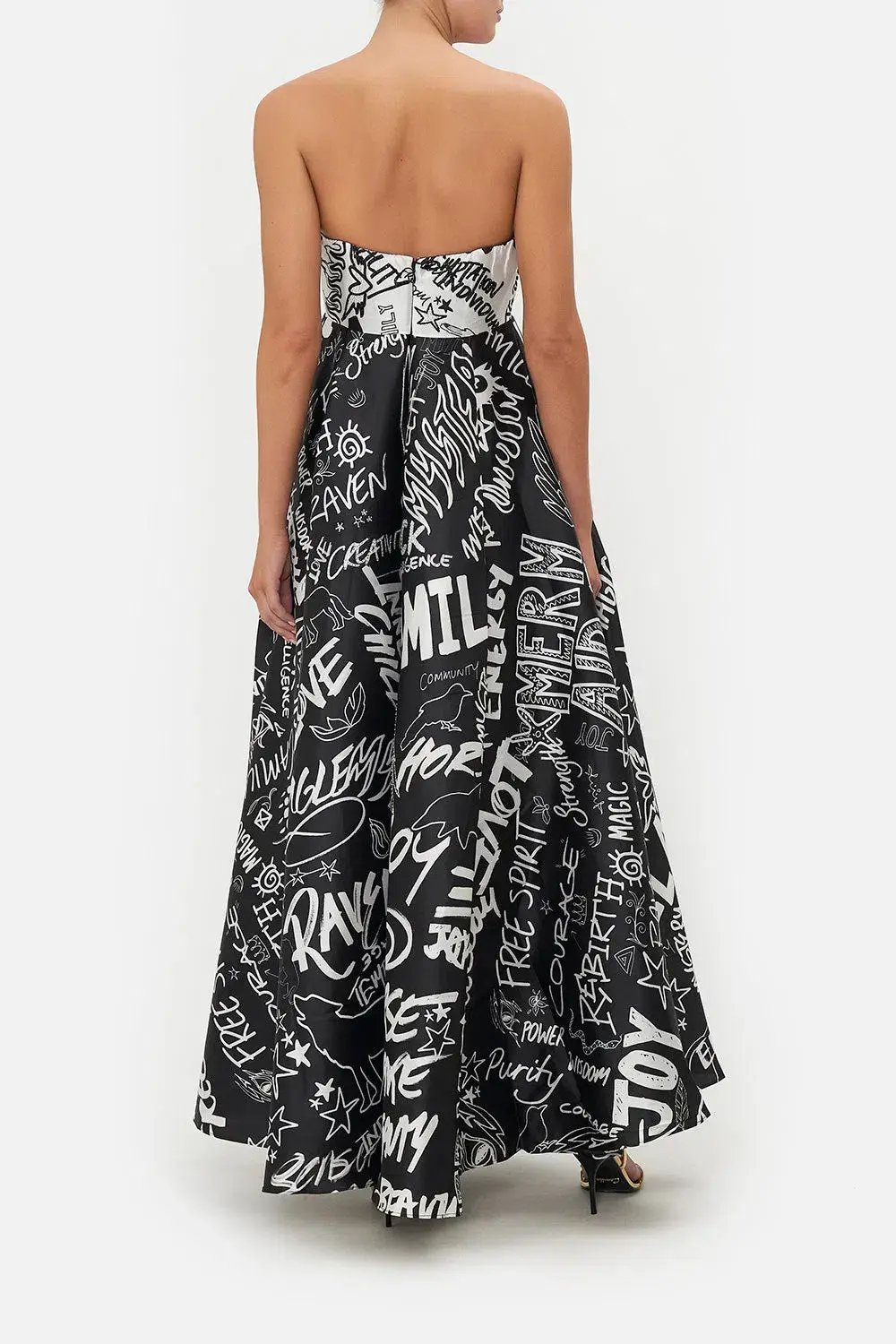 Camilla Strapless Maxi Dress Spirit Scribble Size S / AU 10 photo 3