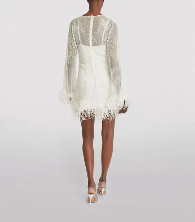 Rachel Gilbert Axel Mini Dress Ivory Size 1 / AU 8 photo 2