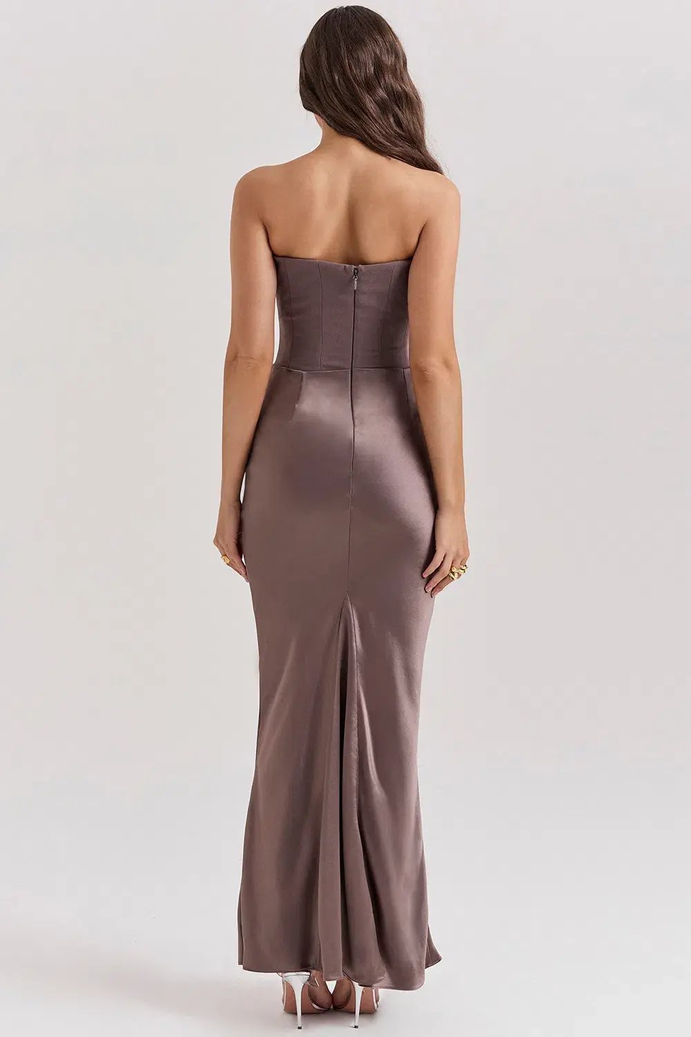 House of CB Persephone Strapless Corset Maxi Dress Smoke Size XS / AU 6 (Regular Cup) photo 4