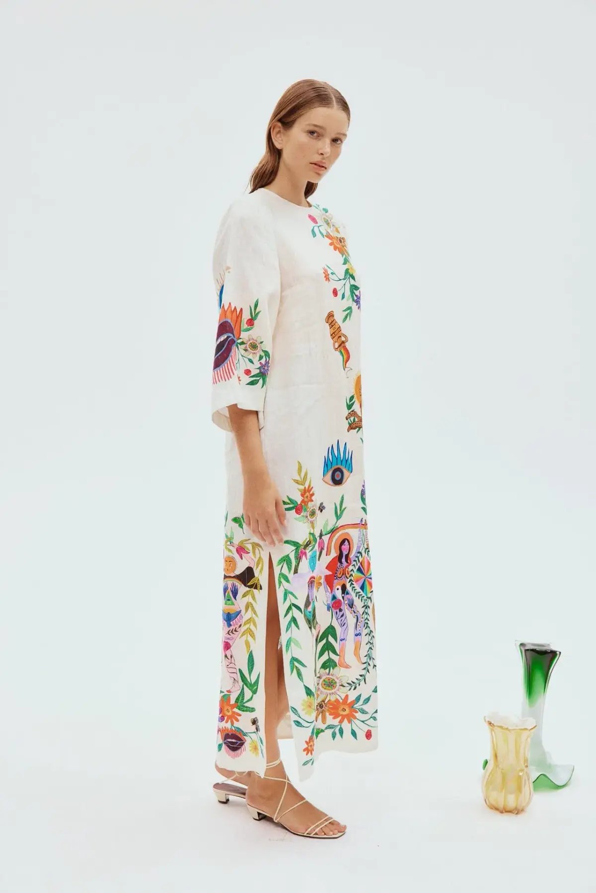 Alemais Meagan Midi Dress Print Size AU 16 photo 2