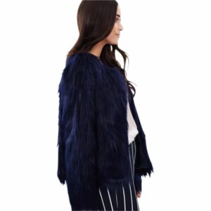 Unreal Fur Jacket - Navy photo 6