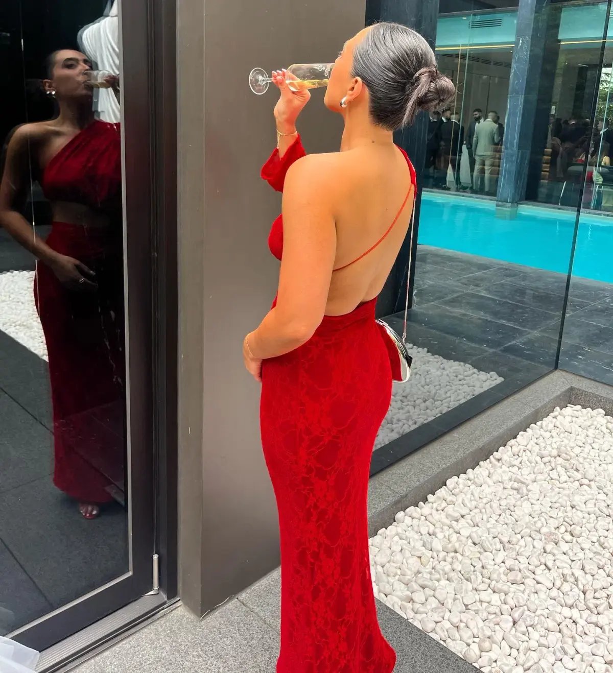 Deconduart Quinta Gown Red Size 8 photo 4