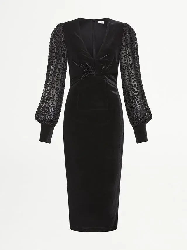 Sheike Elite  Midi Dress Black Size 12 photo 4