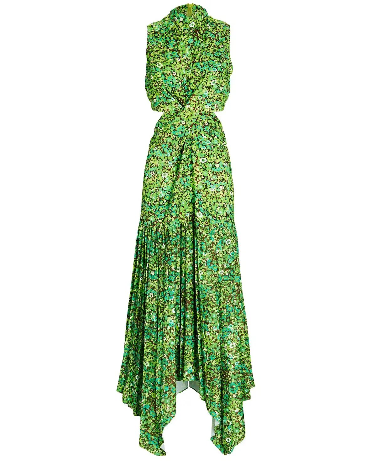 Alemais Phyllis Twist Maxi Dress Acid Green Size AU 6 photo 3