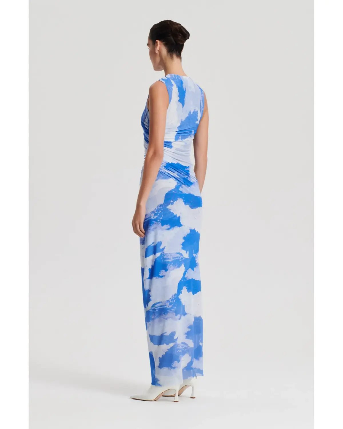 Scanlan Theodore Italian Cloud Print Dress Blue Size AU 12 photo 2