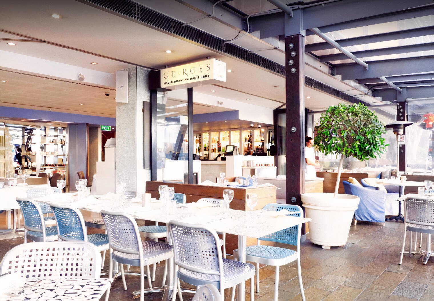 Indoor & Outdoor Dining Area at Georges Mediterranean Restaurant photo 9