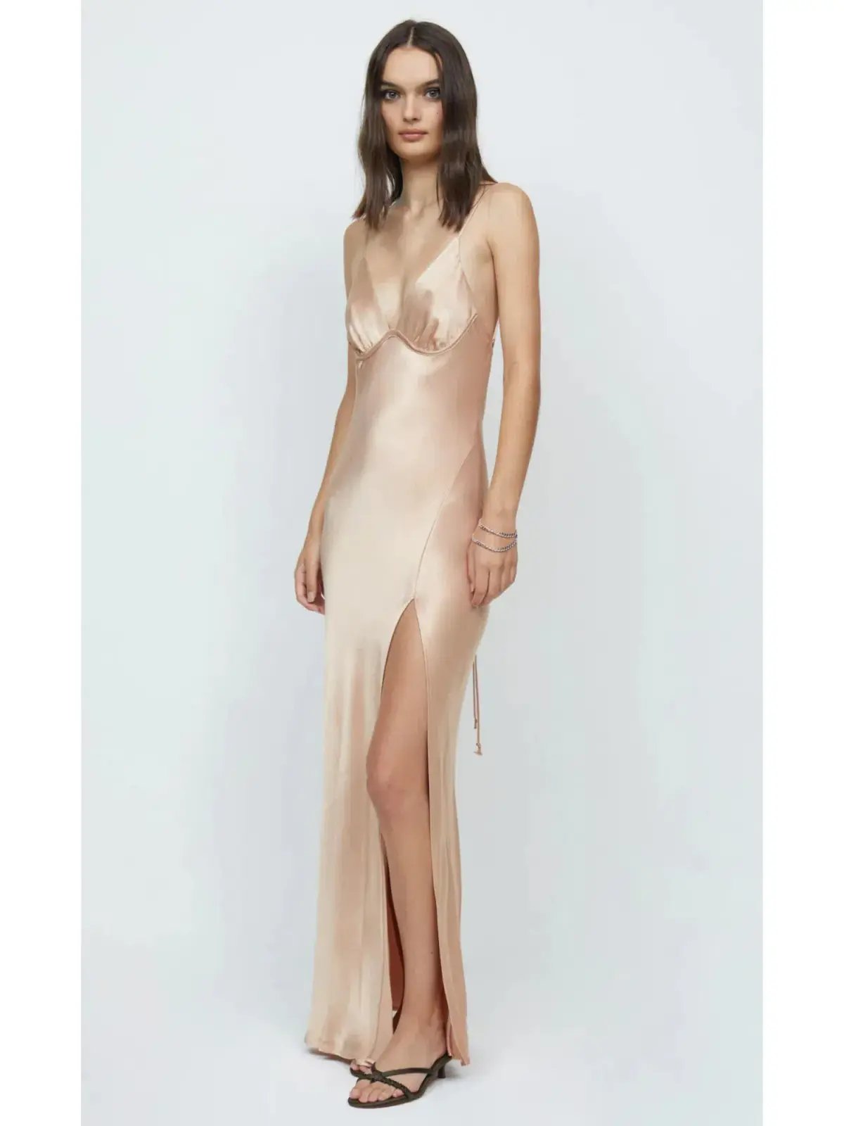Bec & Bridge Ren Split Maxi Dress Gold Size AU 6 photo 2
