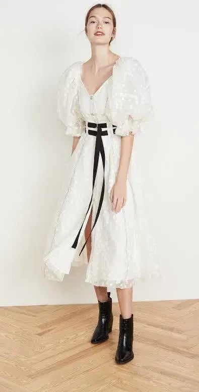 Aje eucalypt burnout dress photo 3