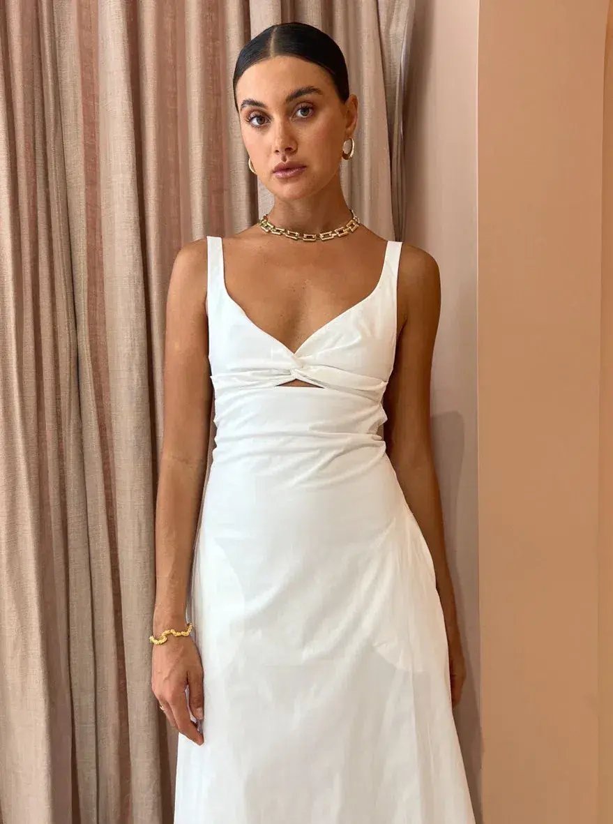 Anna Quan Heidi Dress In Swan White Size AU 6 photo 2
