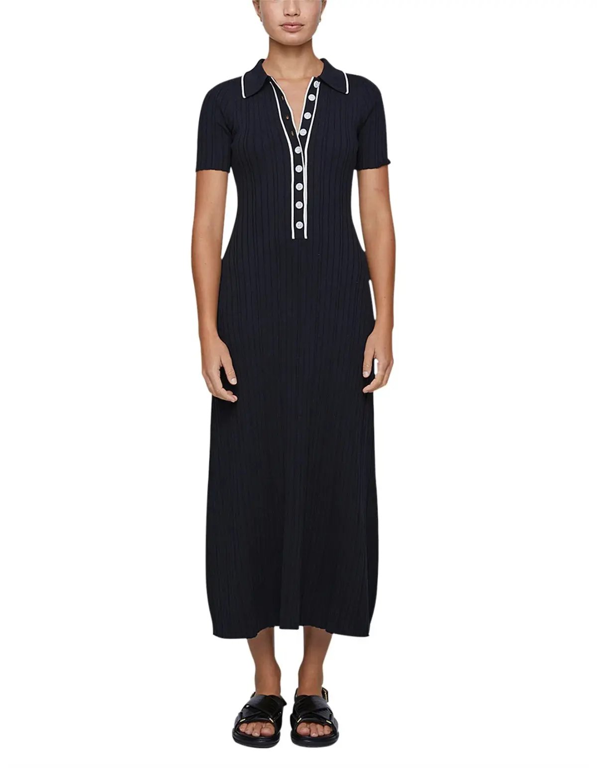 Anna Quan Laurel Penelope Midi Raven Black Dress Size 14 photo 4