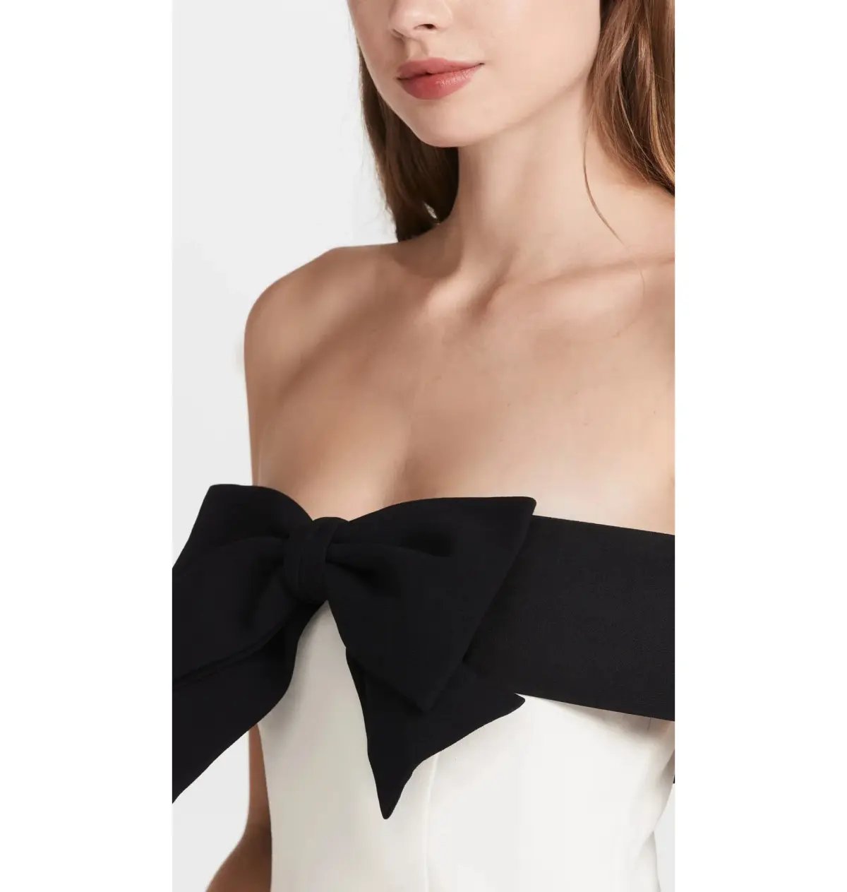 Self-Portrait Off-Shoulder Bow Mini Dress White Size AU 6 photo 2