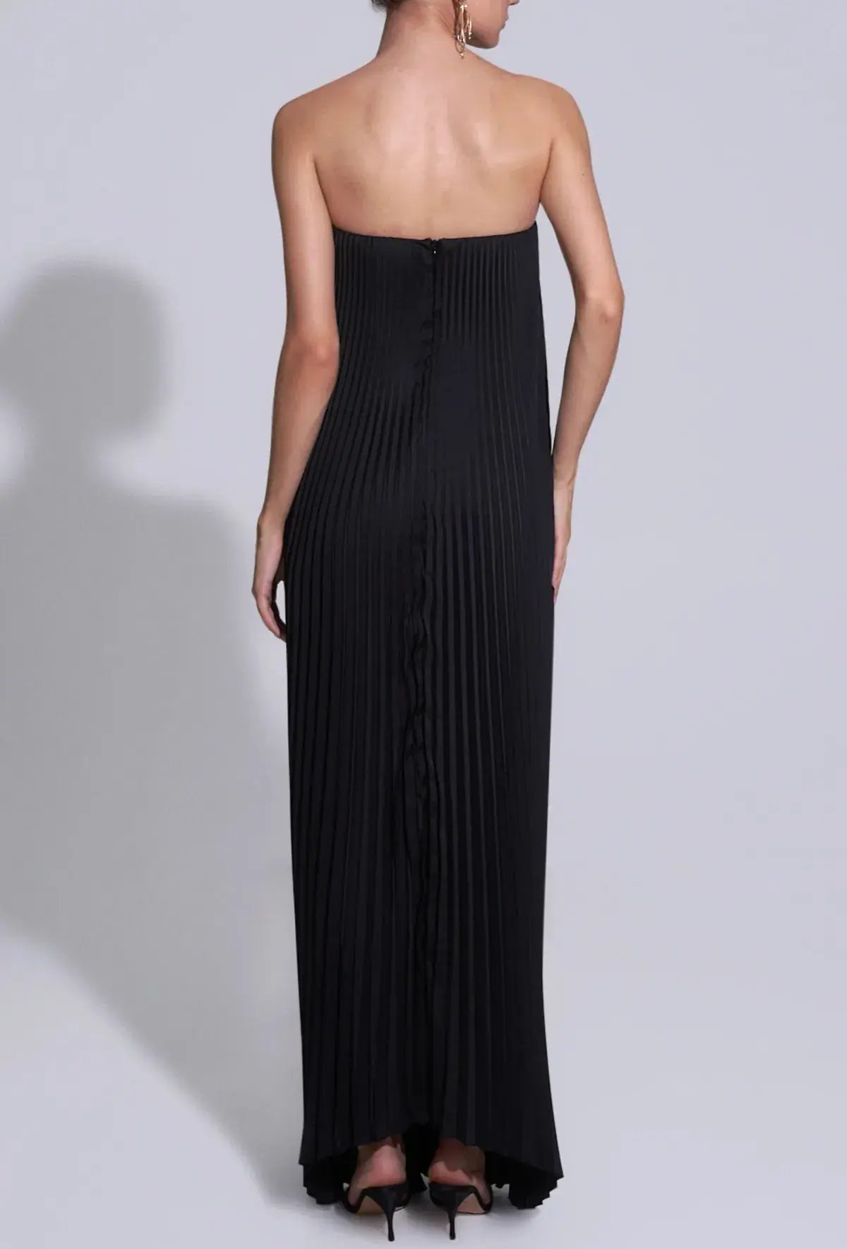 L'Idee Black Tie Gown Dress Noir Black Size 8 photo 3