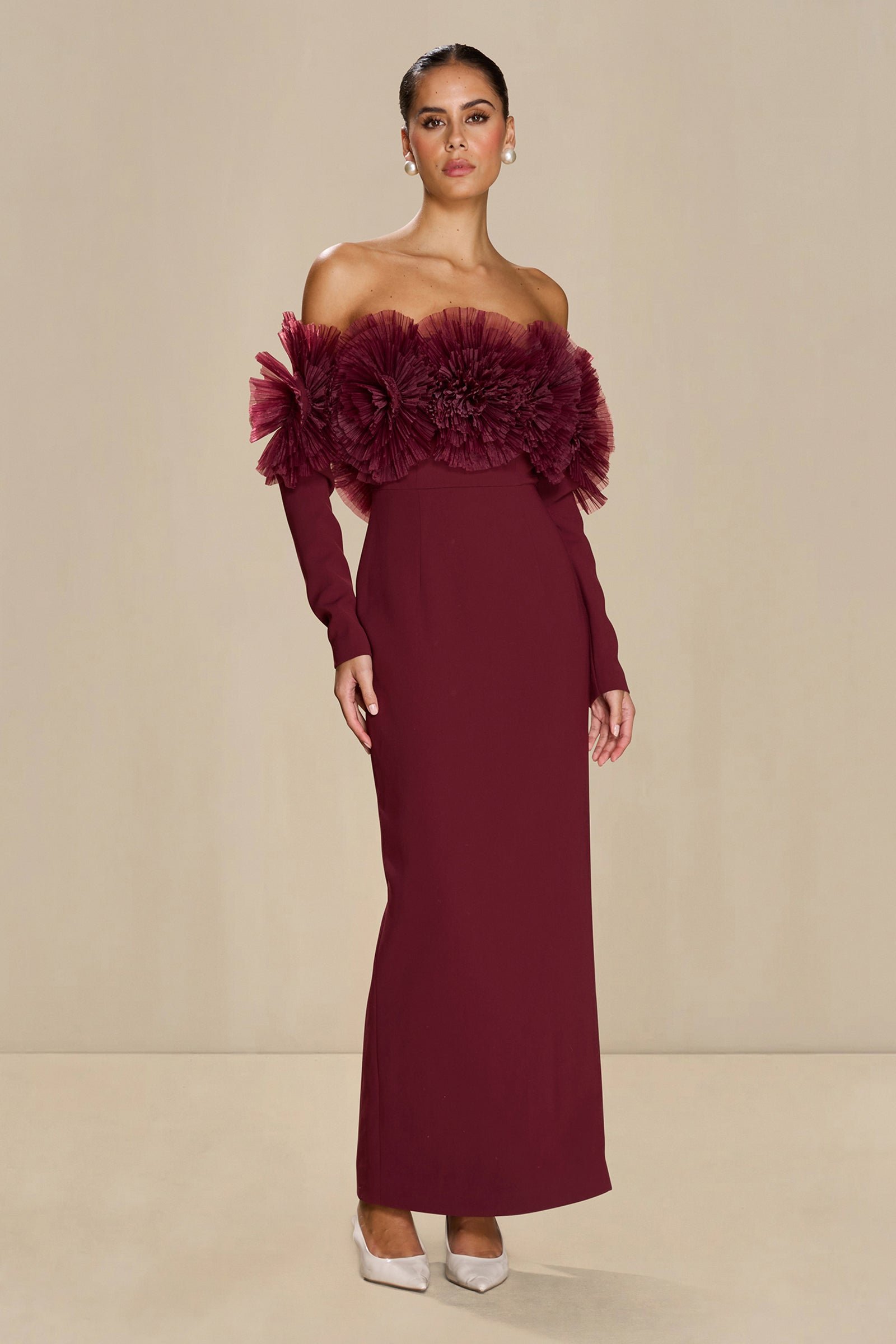SONYA SIIA DRESS - MERLOT photo 2