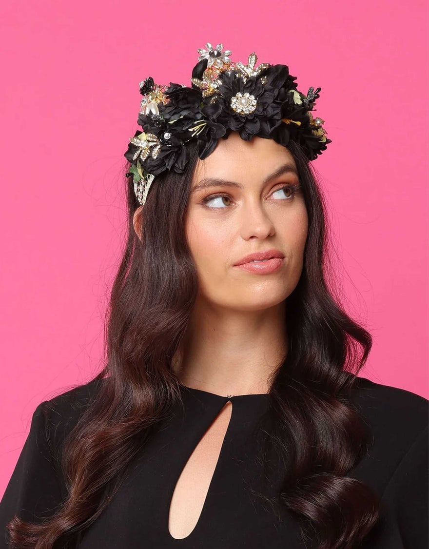 Morgan & Taylor Violet Headpiece, Black photo 4