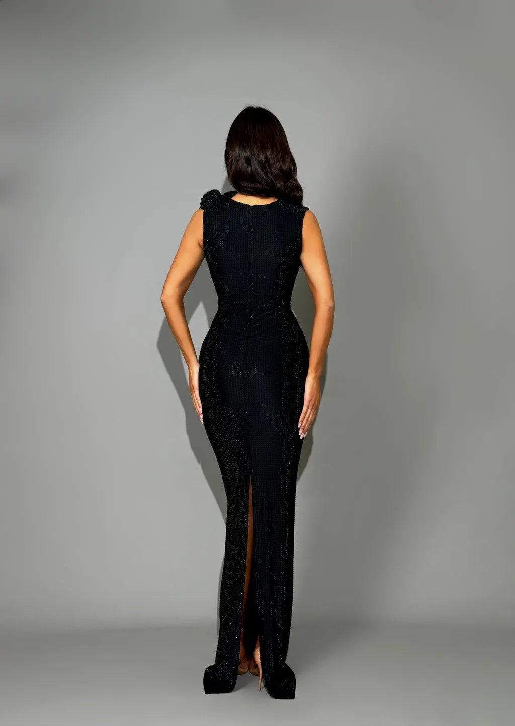 Diba Celina Heppa Gown Black Size 10 photo 3