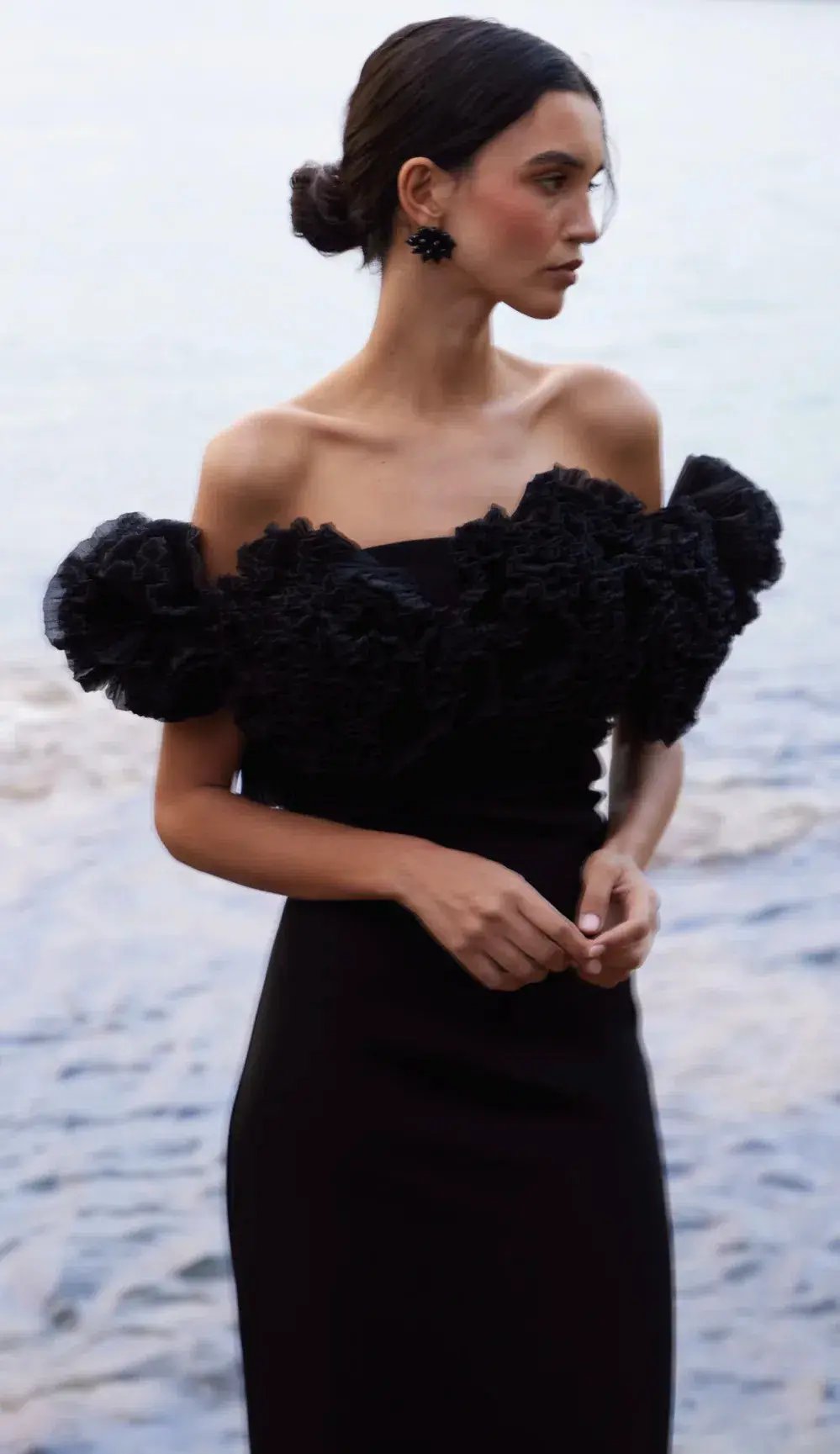 Sonya Moda Sorrento Gown Dress Black Size 8 photo 3