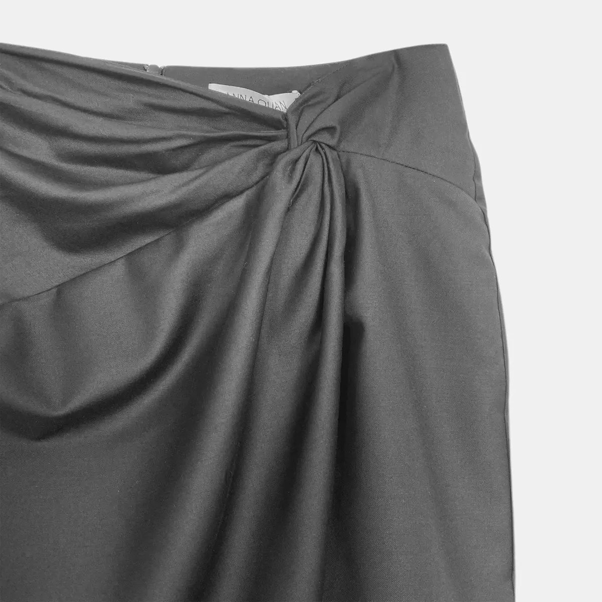 Anna Quan Emelia Ruched Mini Skirt Black Size 12 photo 9