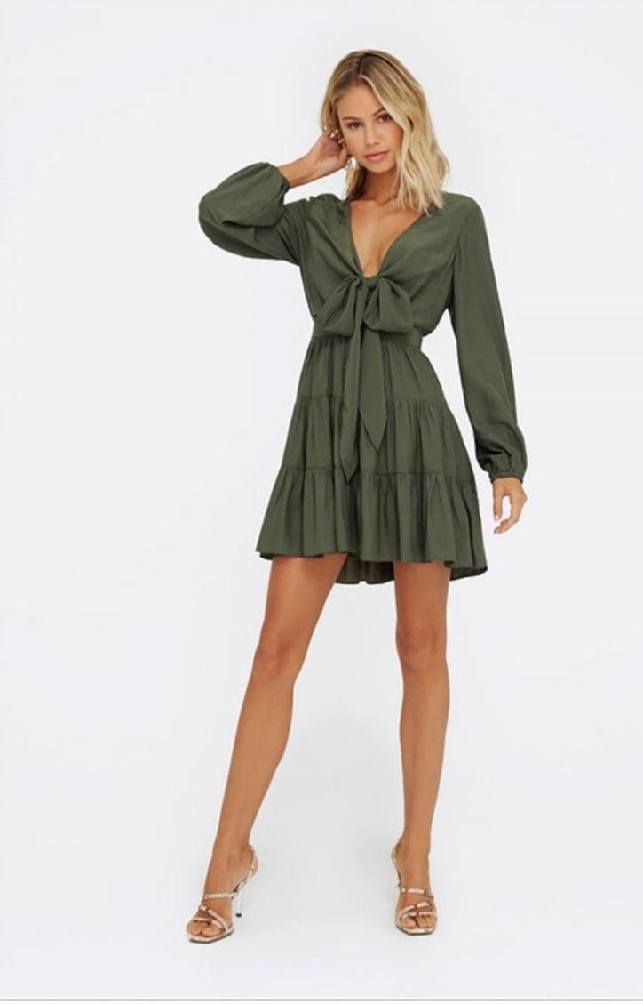 Sheike Republic Dress In Sage size 6 photo 2