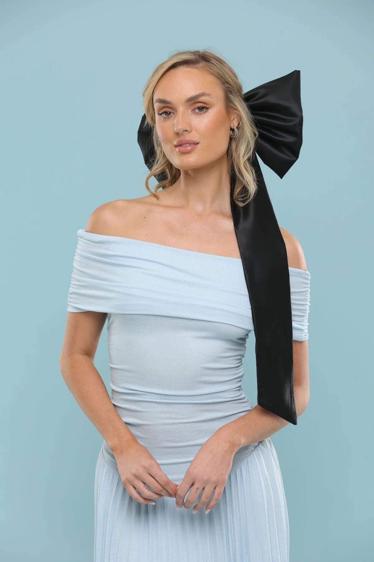 MORGAN & TAYLOR CARMEN OVERSIZED BOW - BLACK photo 4