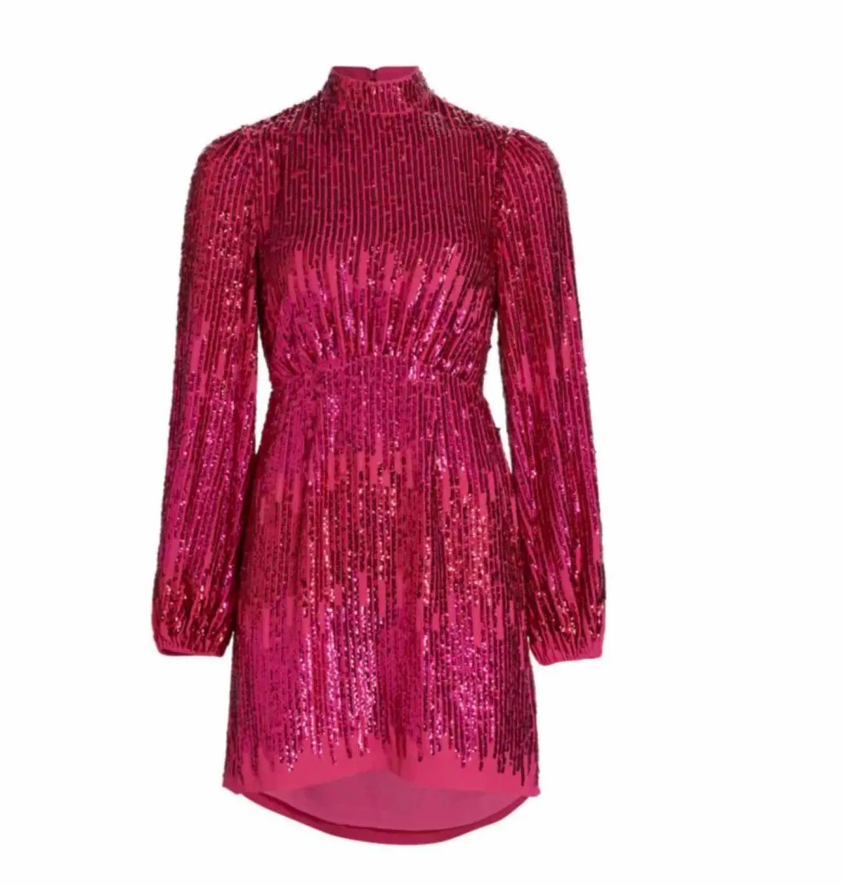 Rixo London Lara Sequined Mini Dress Hot Pink Size 10 photo 6
