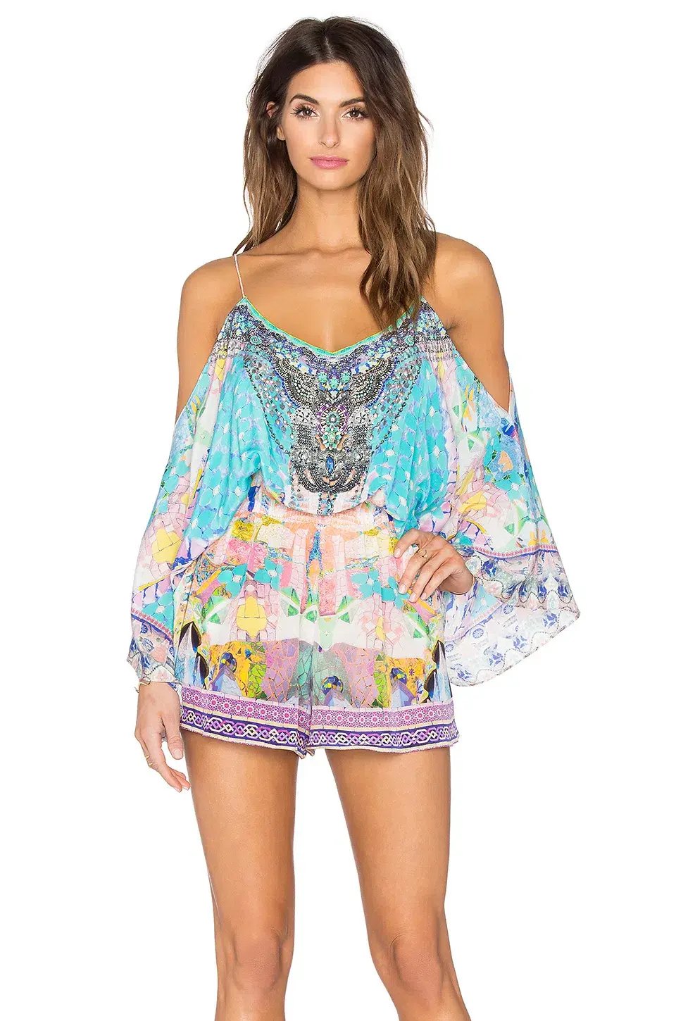 Camilla Gaudi Tribute Drop Shoulder Playsuit Print Size M / AU 12 photo 2