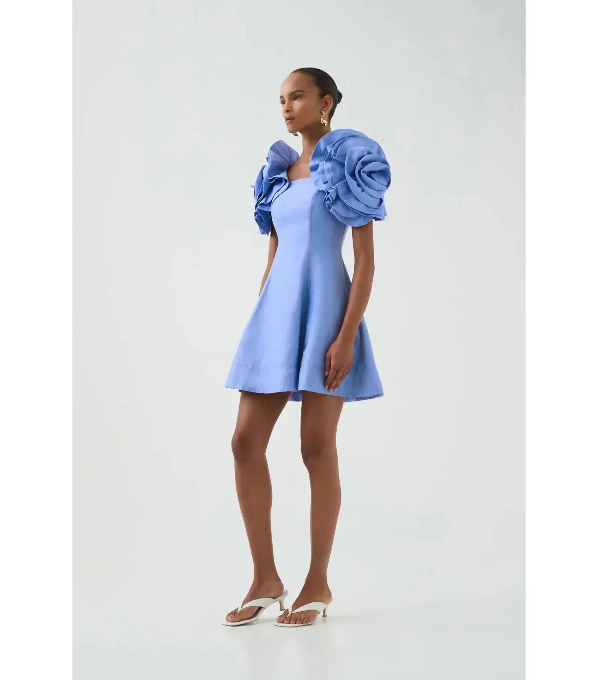 Aje Twyla Mini Dress in Oyster Blue Size AU 8 photo 2