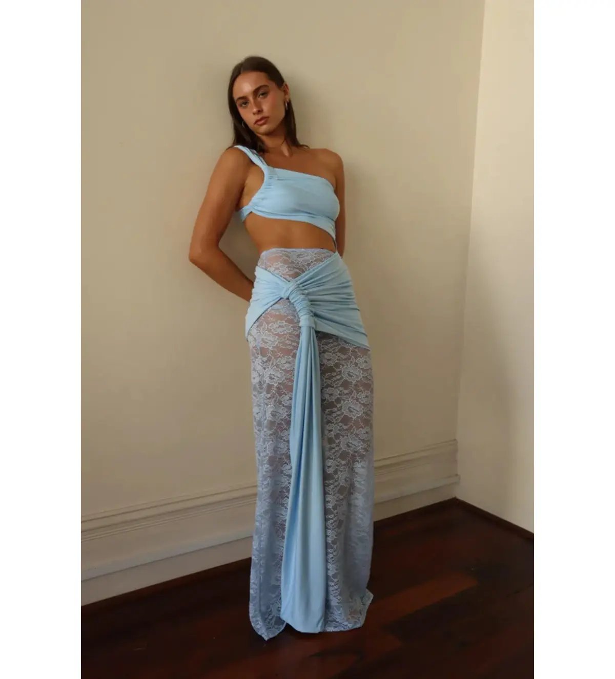 Deconduarte Paradiso Maxi Dress Baby Blue Size XS/AU 6 photo 2