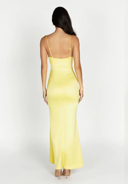 MESHKI DESIRIE Corset Maxi Dress – Lemon photo 4