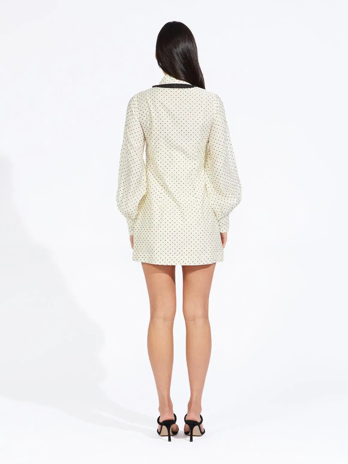 Alice McCall Dream Mini Dress Polka Dot Ivory Size 4 AU photo 3