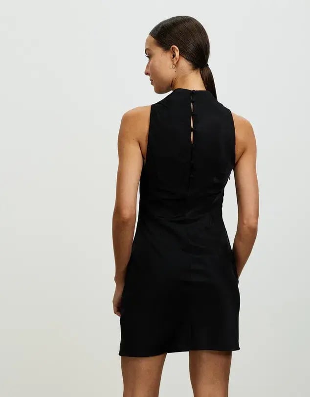 Lover Lisboa High Neck Mini Dress Black Size 6 photo 3