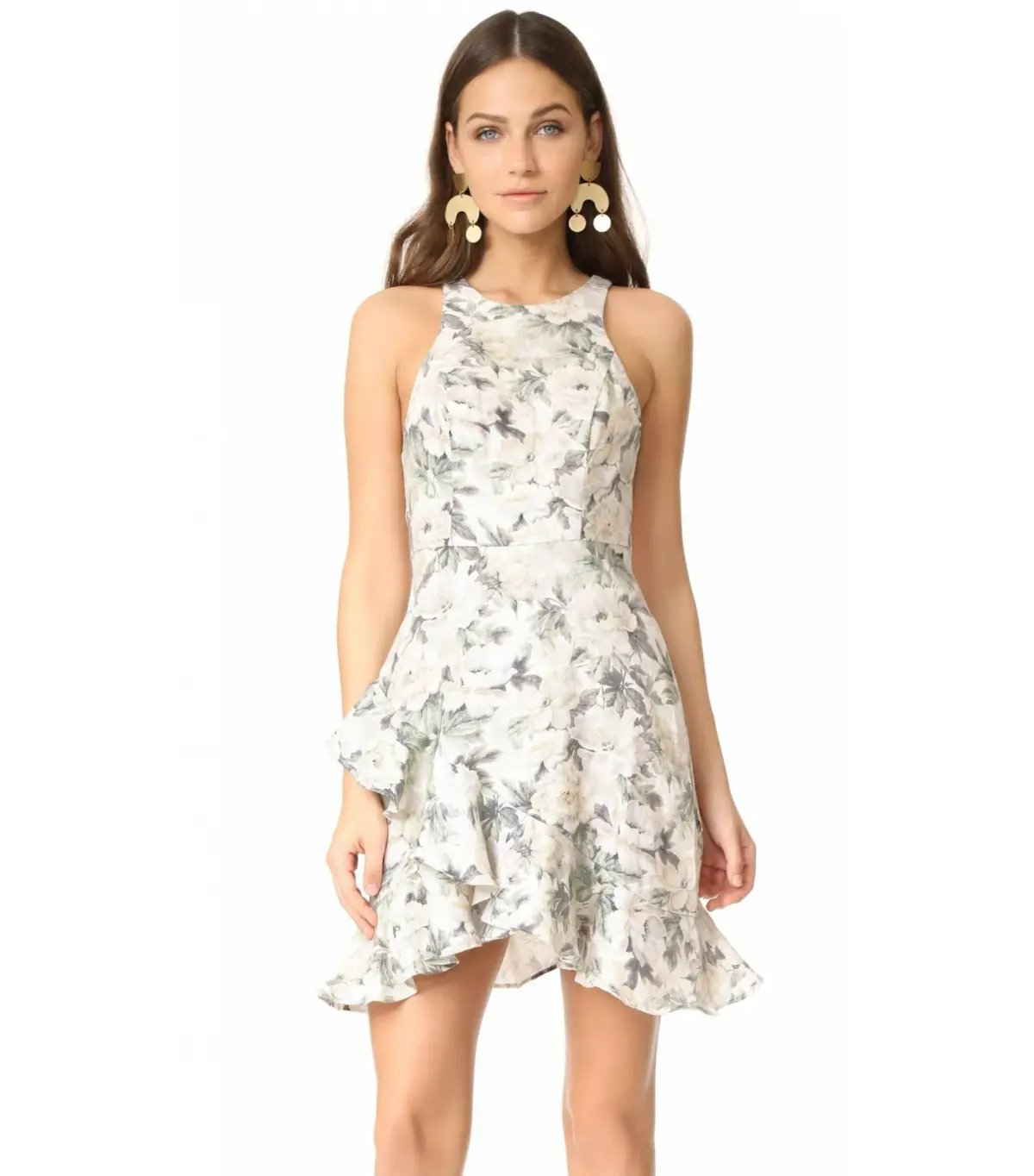 Zimmermann Bowerbird Flute Linen Mini Dress Floral Size 0 /  Size AU 8 photo 2