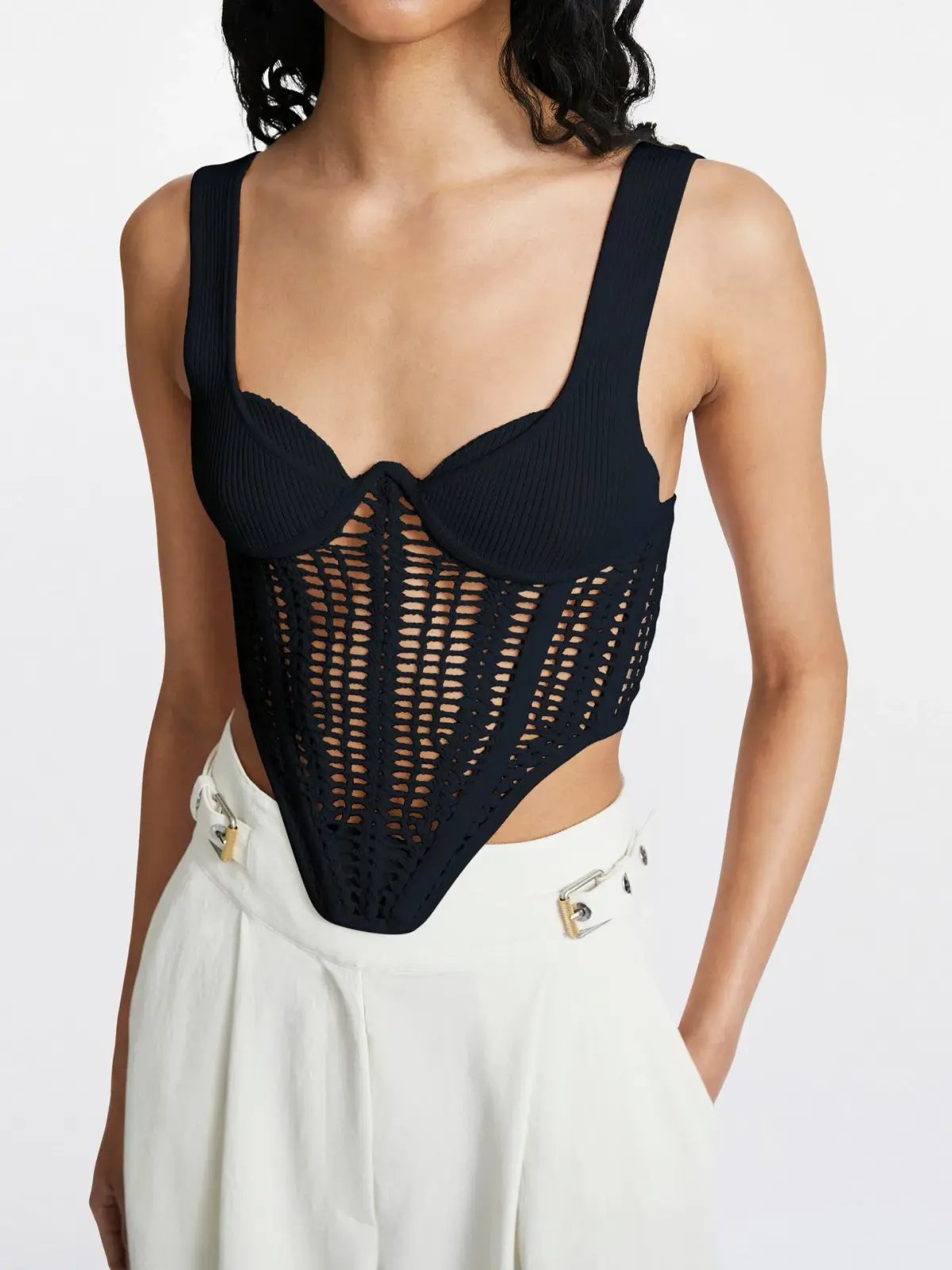 PatBO Beaded Crop Top Size 8 photo 4