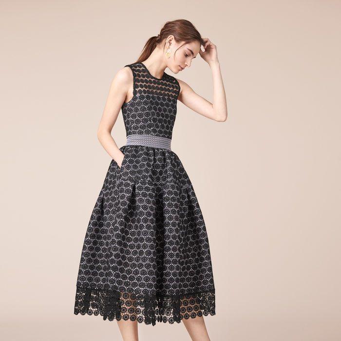 Maje Black Lace Ring Dress photo 2