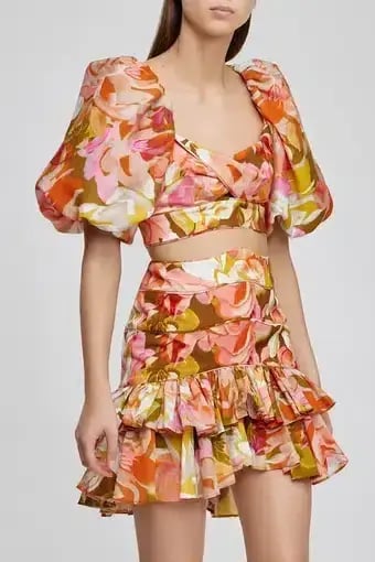 ACLER PORTER TOP AND SKIRT SET PRINT SIZE 10 photo 4