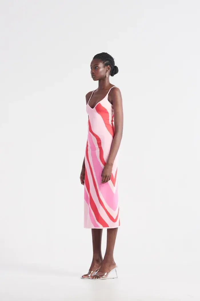 St Cloud Margarita Wave Knit Midi Dress Pink Size XS / Au 6 photo 2