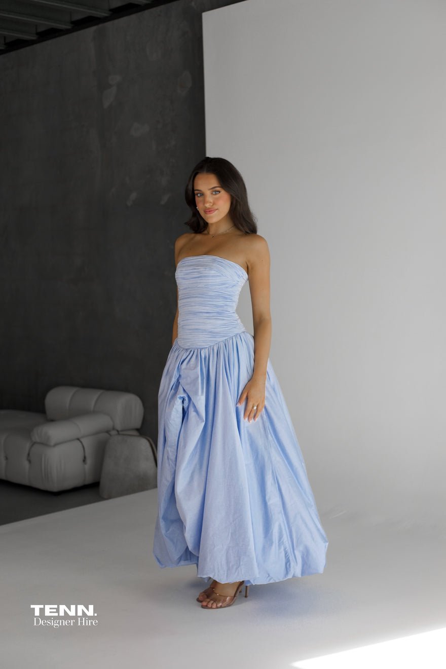 Aje Violette Bubble hem Maxi Dress - Pearl Blue photo 2