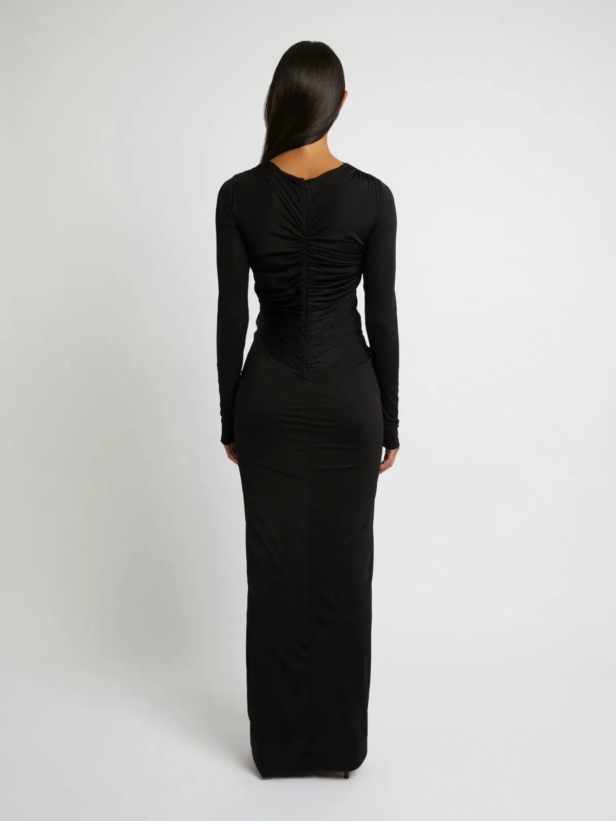 Christopher Esber Venus Long Sleeve Dress Black Size 6 photo 3