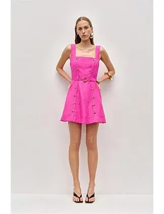 Aje Prisma Utility Mini Dress Pink Size 14 photo 2