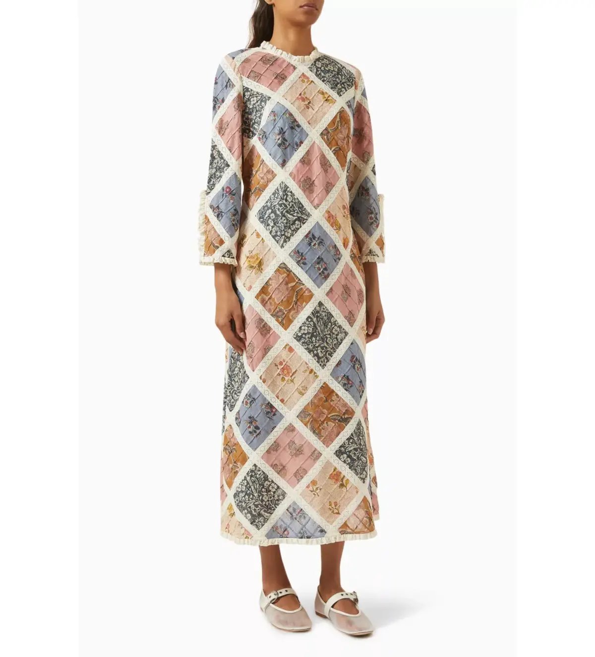 Zimmermann Tallow Lace Trim Midi Dress Multi Size 3 / Size  AU 14 photo 2