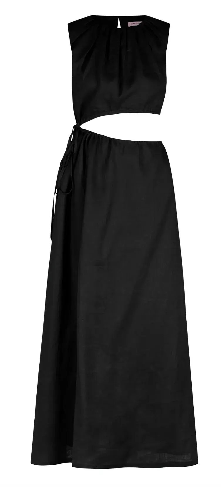 Hansen and Gretel Mesa Drawstring Midi Dress in Black Size S / Au 8 photo 4