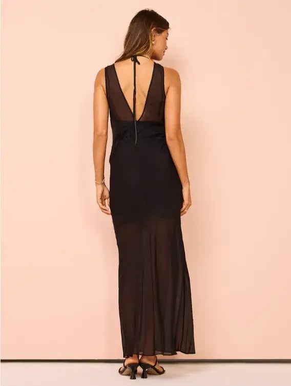 Sir the Label Avellino Lace Layered Dress In Black Size 8 photo 4