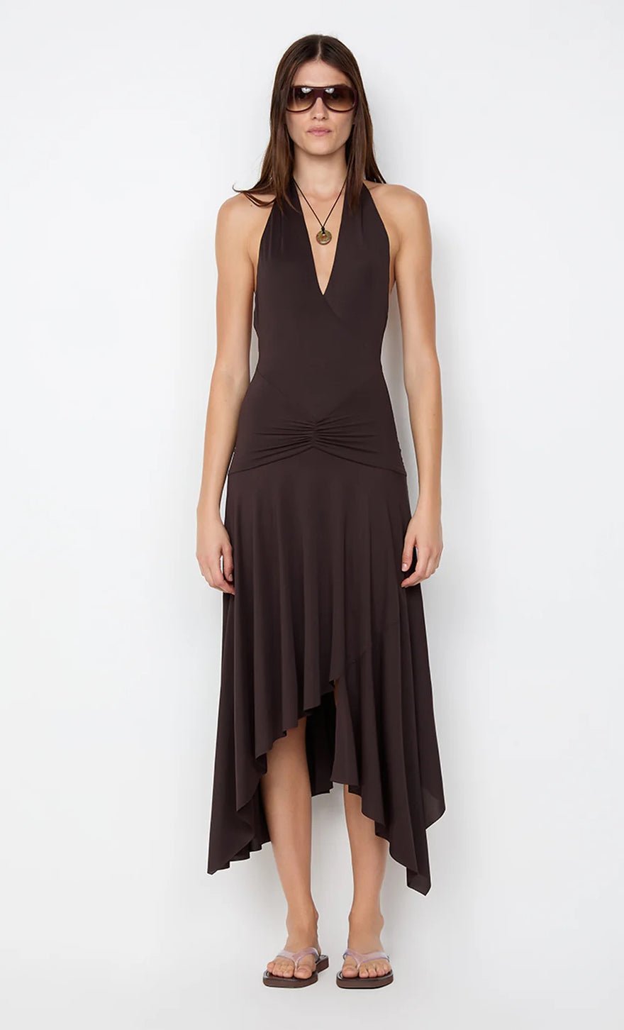 Bec & Bridge Nessie Halter Dress - Dark Chocolate photo 4