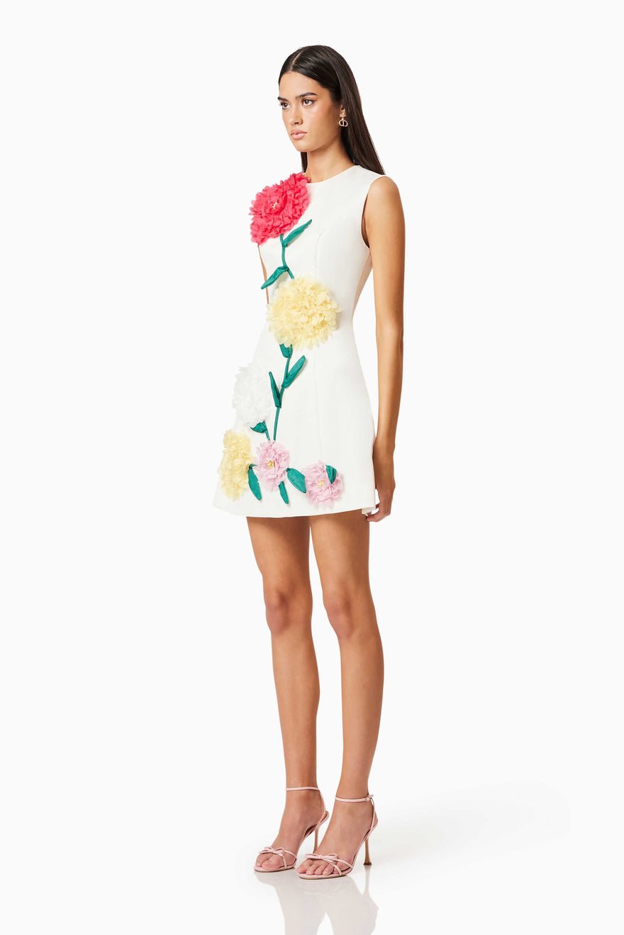 Elliatt Buttercup Mini Dress - Ivory photo 2