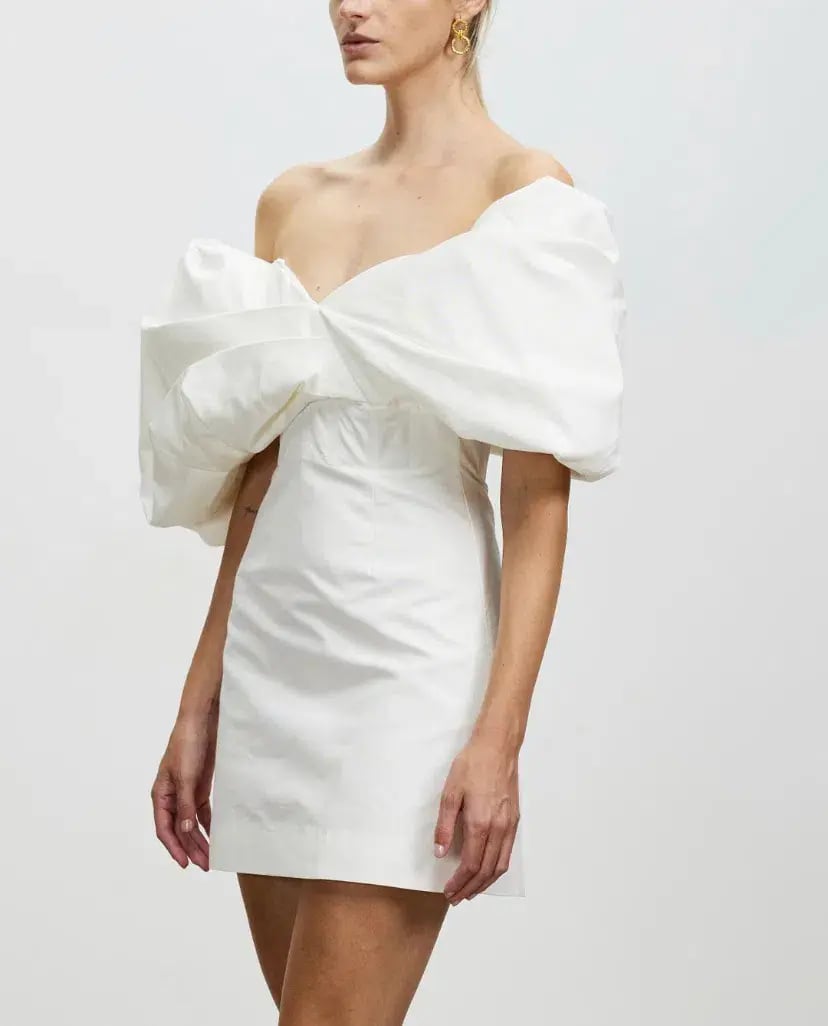 Rachel Gilbert Xavier Mini Dress White Size 14 photo 5