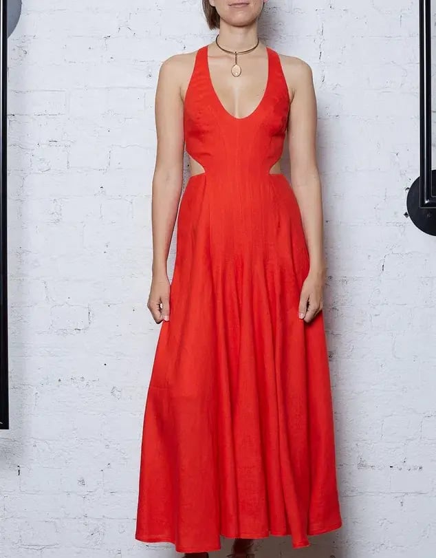 Kitx Faithful Love Midi Dress Red Size 8 / S photo 2