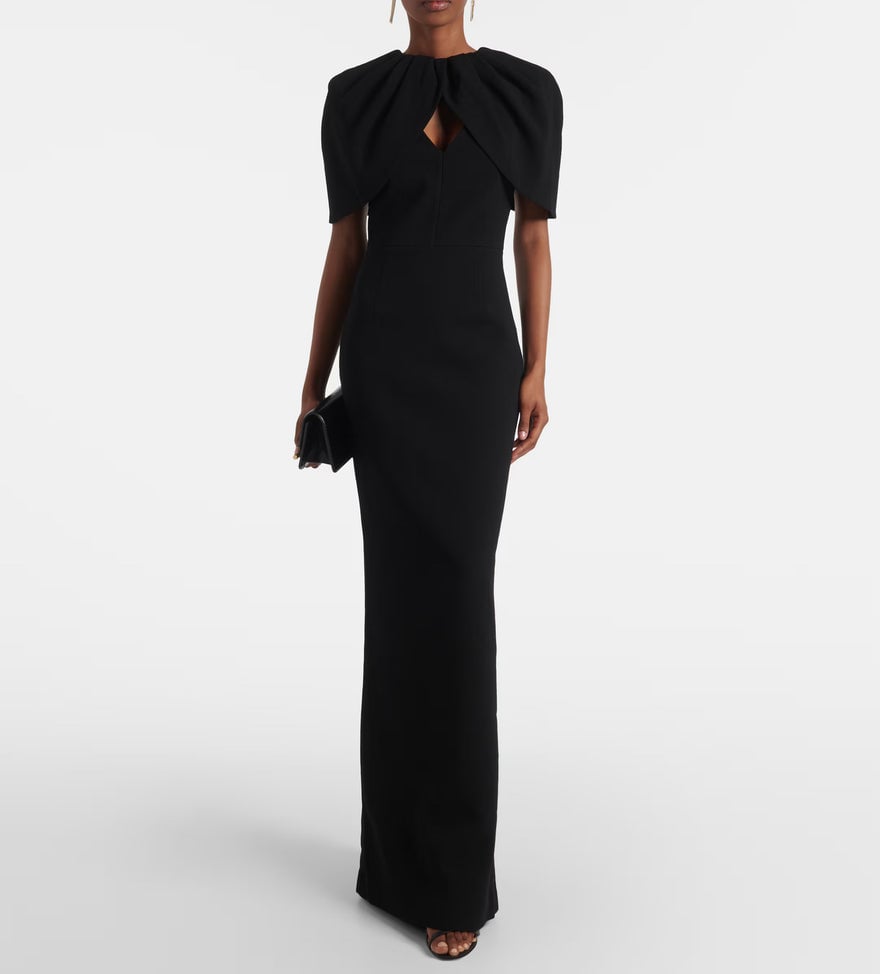Rebecca Vallance Cameron Caped Crêpe Gown photo 4