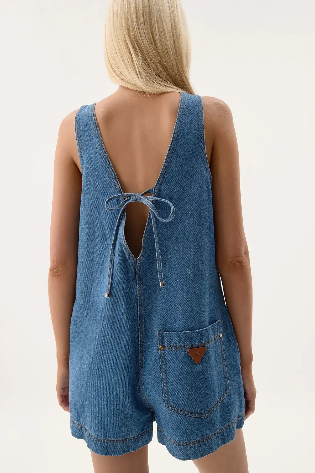 Aje Sunray Denim Playsuit Blue Size 10 photo 11