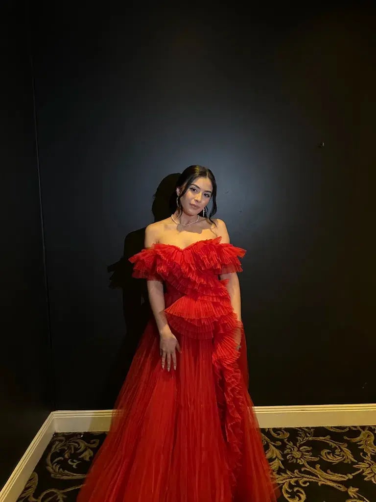 Evianna Gown in crimson photo 18