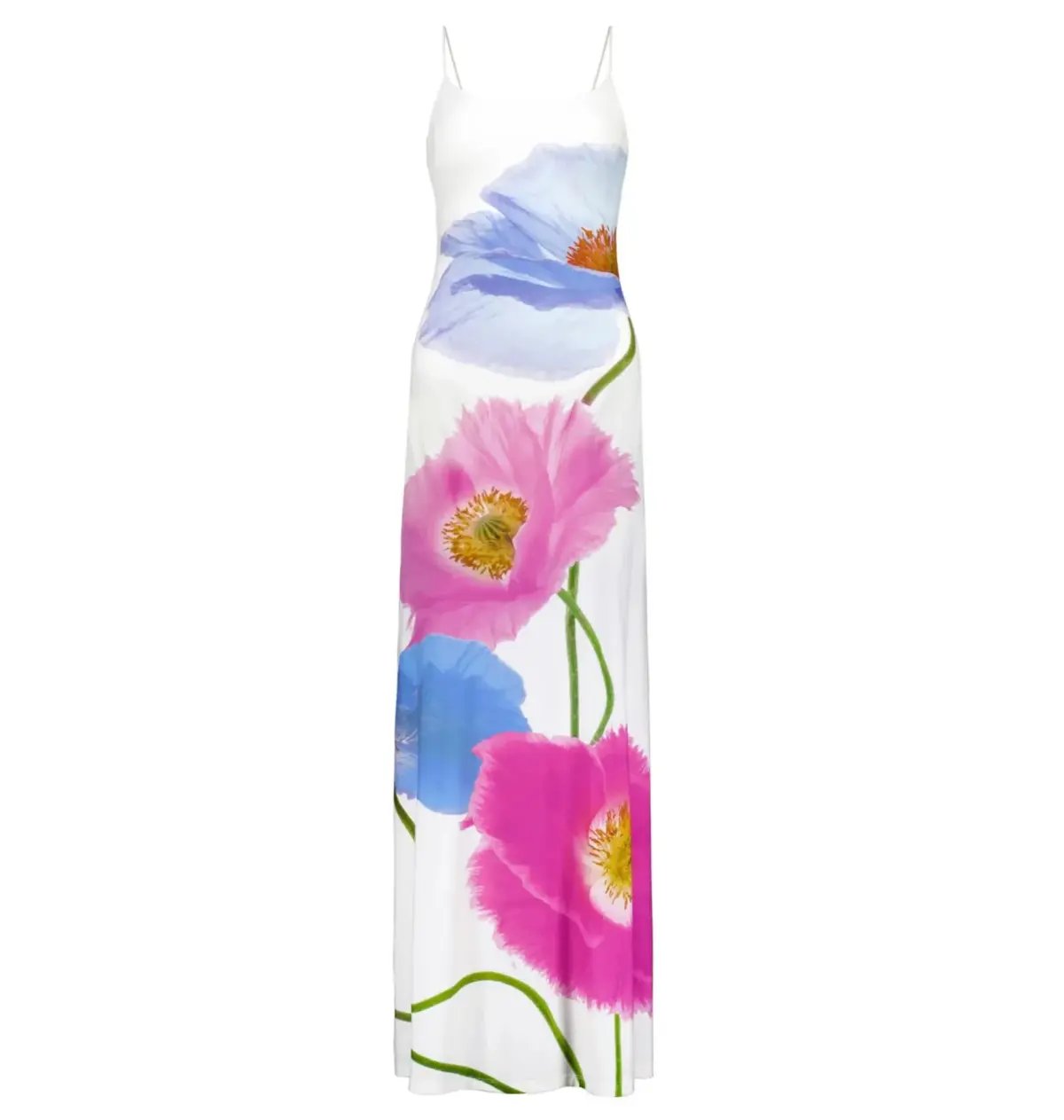 With Harper Lu Low Back Maxi Dress Azure Poppy Size S / AU 8 photo 4